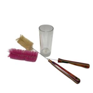 Quality Kitchen household cleaning bottle brush PET brush on long wooden handle wholesale