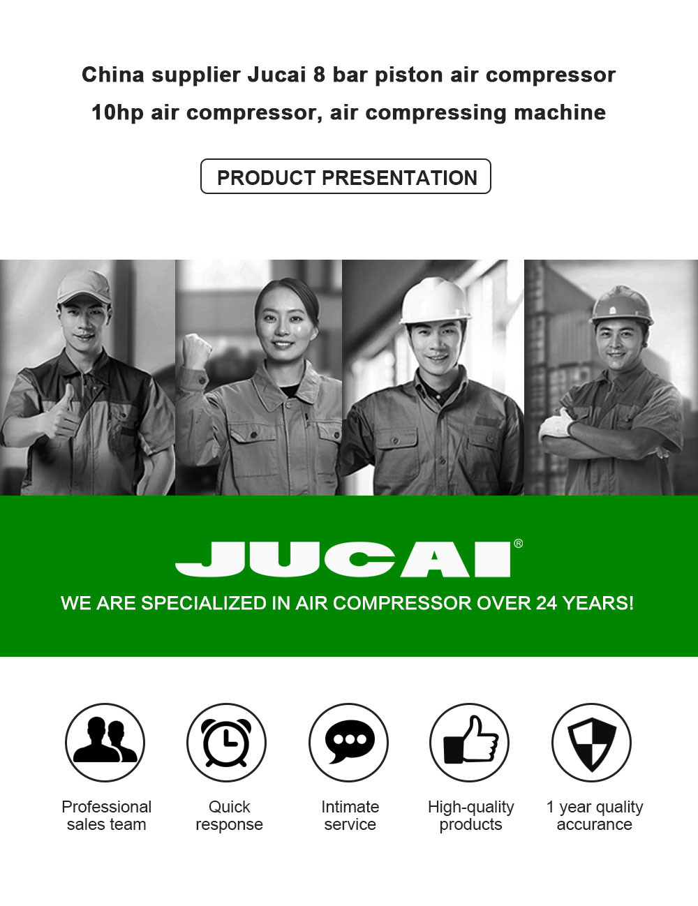 5.5hp 4kw 120L Industrial Electric Piston Air Compressor Reciprocating Type AV4008