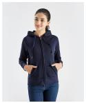 Unisex long sleeve winter rib cuff zipper up hoodies