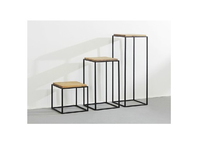 Lightweight Small Clothing Display Table , Simple Style Metal Nesting Tables Movable