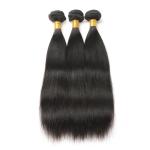 Real Long Black Straight Virgin Hair Weave , 100 Human Hair Straight Weave