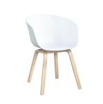 Nordic simple plastic leisure chair Hale dining chair creative wood foot coffee