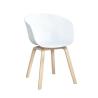 Buy cheap Nordic simple plastic leisure chair Hale dining chair creative wood foot coffee from wholesalers
