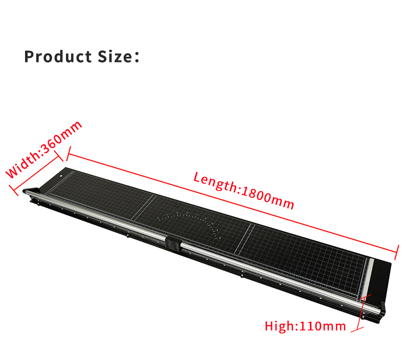 1800MM Cutting Length 71 Inch Rolling Blade Paper Cutter Trimmer for Products 14.8KG