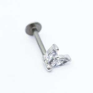 Quality Clear Marquise Zircon Stones 16 Gauge Labret Piercing 316 Stainless Steel wholesale