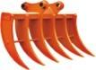45 Degree Tilting Root Rake Bucket For Excavator , Mini Excavator Rake Loosen