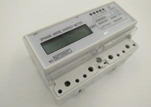 Quality 380V 415V DIN Rail Energy Meter 3 Phase 4 Wires LCD Display KWH Energy Meter wholesale
