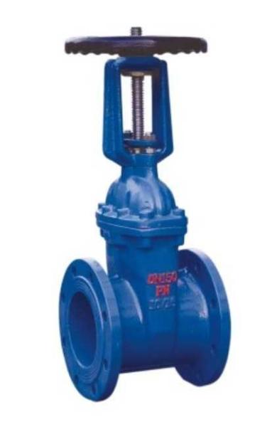 Cast Iron Rising Stem Flanged Gate Valve , PN10 Resilient Seated Water Gate