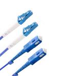 Waterproof Armored Fiber Optic Patch Cable LC-SC Singlemode Duplex 1m LSZH