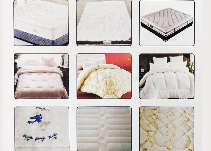 Continous High Speed Quilting Machine With Cutting Panel