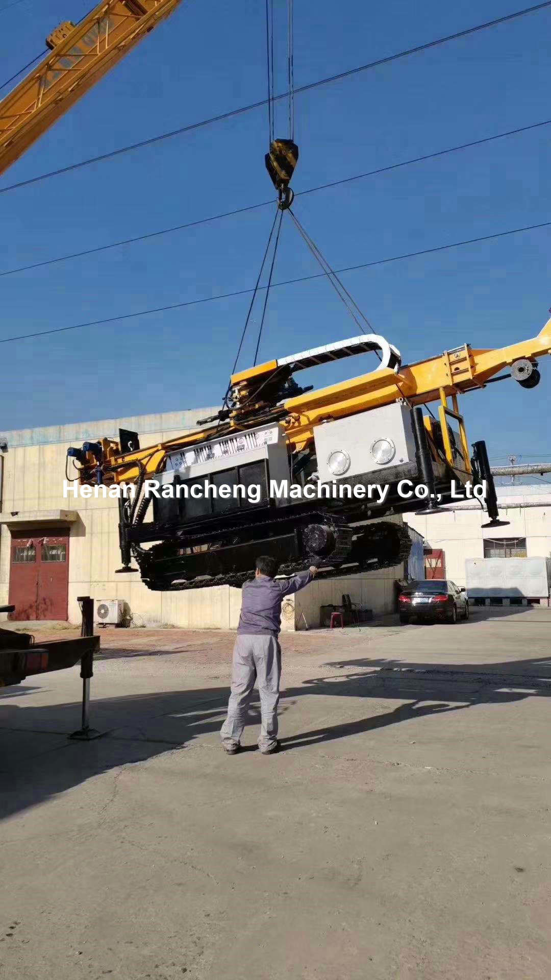 60m Depth Engineering Drilling Machine Electric Motor Crawler Mounted Drill Rig