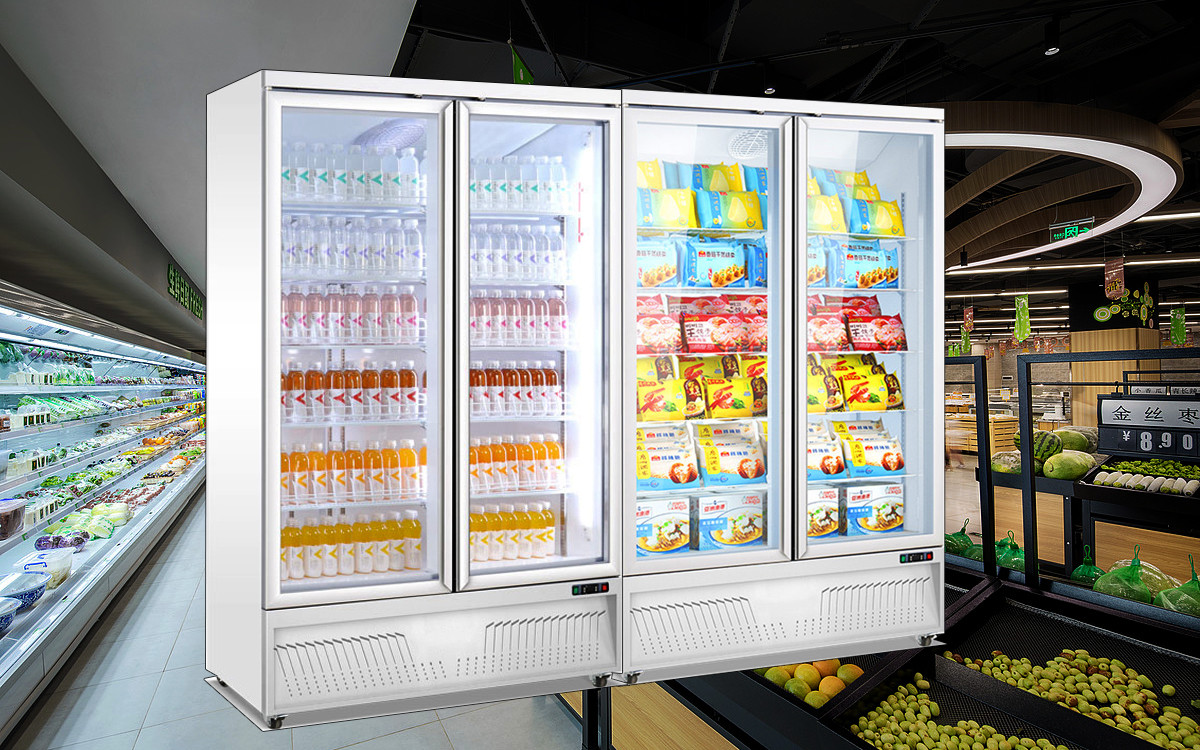 1/2 / 3 / 4 Doors Beverage Bottle Cooler Fridge Refrigerator For C Store