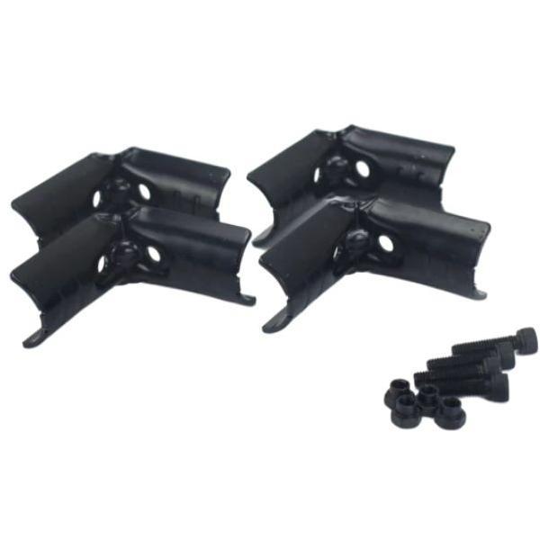 HJ-5 Electroplate Right Angle Lean Tube Connector Four End For Rack Horizontal Connection