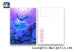 Durable Dolphin 3D Lenticular Postcards CMYK UV Offset Printing Cartoon Design