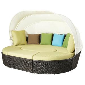 Quality Wicker Garden Powder Coating Aluminium Frame Outdoor Sunbed wholesale