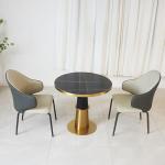 Modern Style Stainless Steels Round Marble Hotel Negotiation Table