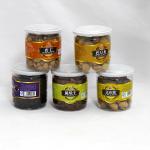 Round Dry Food Canister Clear Pet Jars with easy open lid , Wide Mouth Plastic