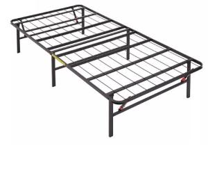 Quality Modern Design Folded Iron Tube Double Metal Bed Frame in Black for Within Your Budget wholesale