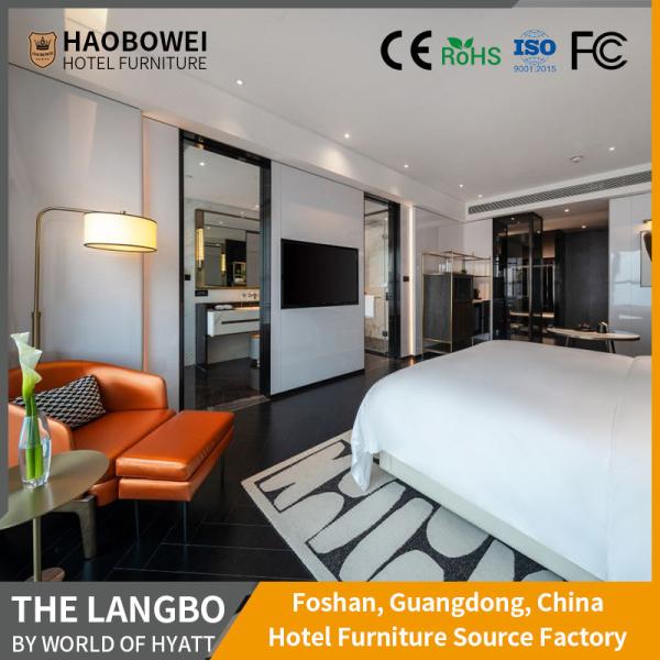 5 Star Bedroom Ash Wood Frame And Solvent-Free Anti-Fouling Leather Hotel