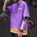 OEM Contrast Color Men Streetwear T Shirts XXL XXXL American Vintage Tee