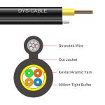1 Core Ftth Single Mode Indoor Fiber Optic Cable 1km