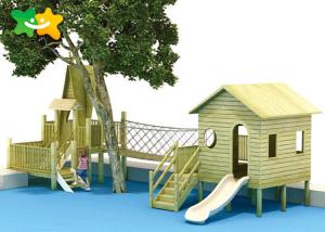 Quality Customized Wooden Playground Slide , Childrens White Wooden Slide Pe Board wholesale