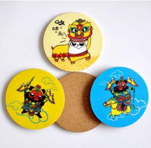 Quality Hot Wholesale Round Shape cork coaster Customized size and printed logo for home and hotel wholesale
