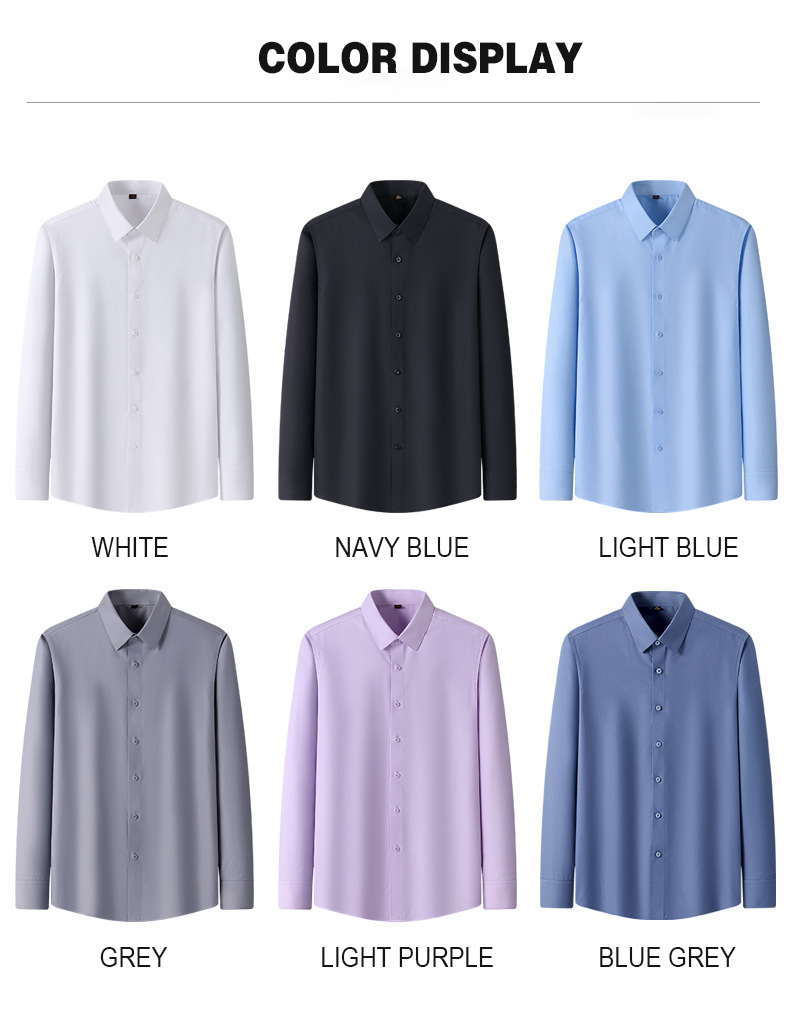 Knitted Three Prevention Fabric Men's Shirt for Spring Commuting High End White Style
