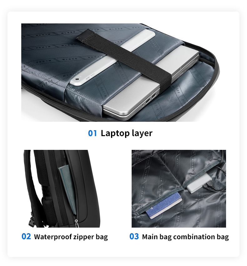 MingLu High quality new bag usb charging anti theft men waterproof bagpack backpack bag laptop backpack for men