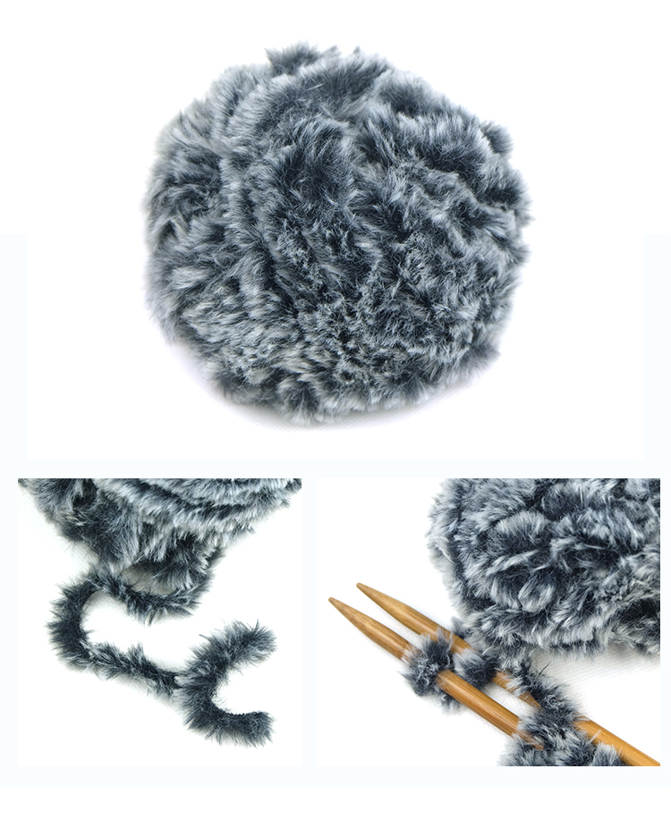 Soft Mink Chunky Hand Knit Yarn Polyester Yarn Yarn Bleached Dyed