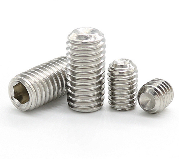 Pan Head Hexagon Allen Screw Flat Point OEM Brass Stainless Steel Hollow Screws with Custom Nylon Tip and Plain Finish