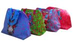 75g Silk screen printing beauty elipe shape sea beach zipper non woven carry bag