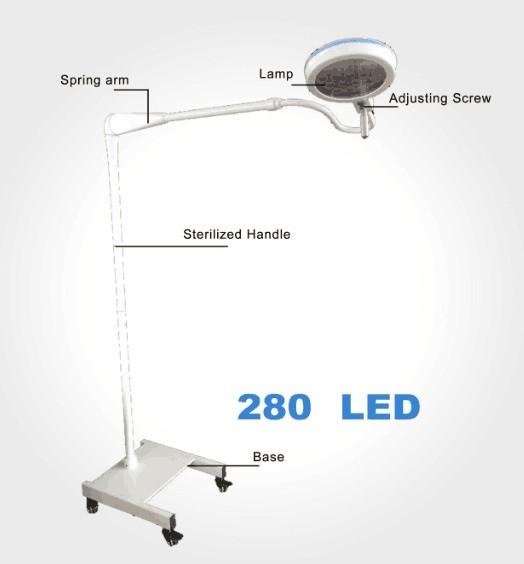 Portable 280 LED Examination Light Mobile OT Light AC110-240v 50Hz / 60Hz