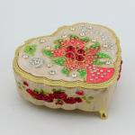 Zinc Alloy Heart Shape Musical Jewelry Box