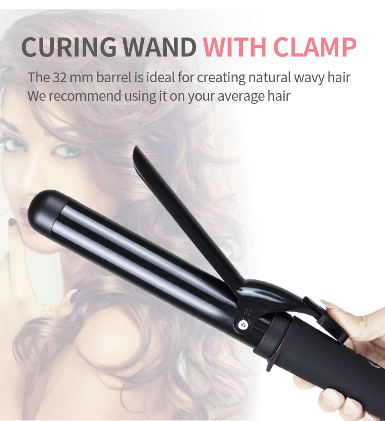 MeStar 240V Professional Hair Curler , Ceramic 1.25 In Curling Wand