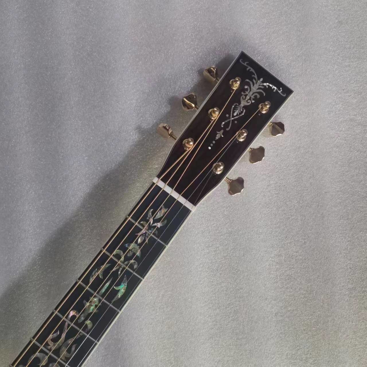 Custom Martin style OM body solid santo back side acoustic guitar 40 inch