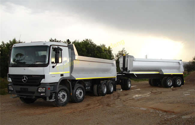 Tipper Draw Bar Trailer For Agricultural Goods , Dumping Trailers With Tow Bar