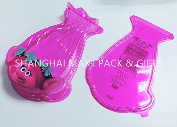 Food Grade Pink Cotton Plastic Candy Containers For Party Favors Customized
