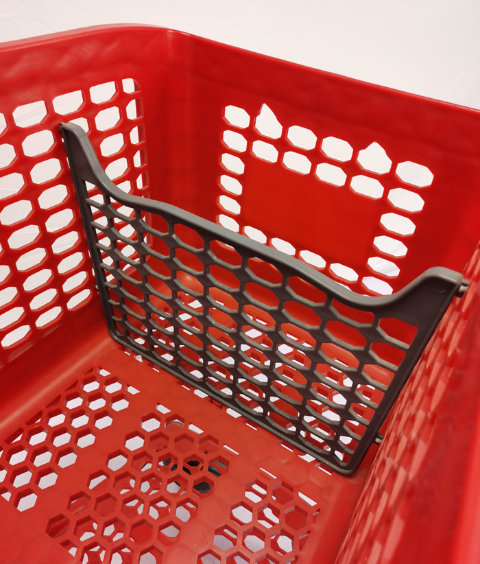 175L HDPP Nylon All Plastic Shopping Carts Warehouse Supermarket Shopping Trolley