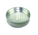 round metal plain CD tin box with inner tray