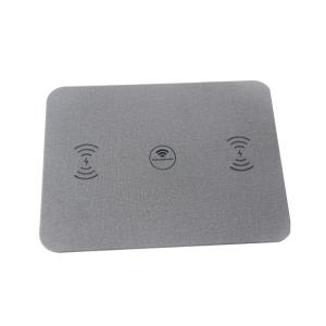 Quality FCC Office PU Leather Mouse Pad Mobile Phone Wireless Charging wholesale
