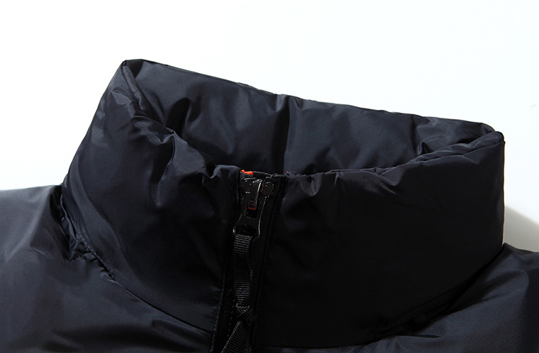 Contrast Color Cotton Padded Jackets Zip Up Men Crop Down Base Coat