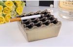 Bronze 16 Grids Vintage Metal Small Cigar Ashtray Novelty Fashion Windproof