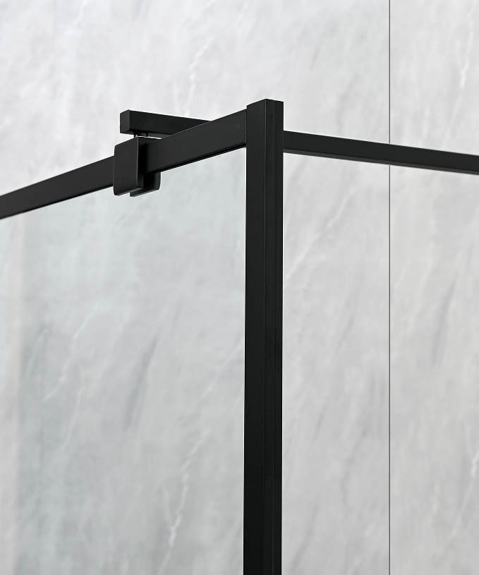 6/8mm Tempered Glass With Black Alum Frame Frameless Shower Enclosure For Stylish Bathroom