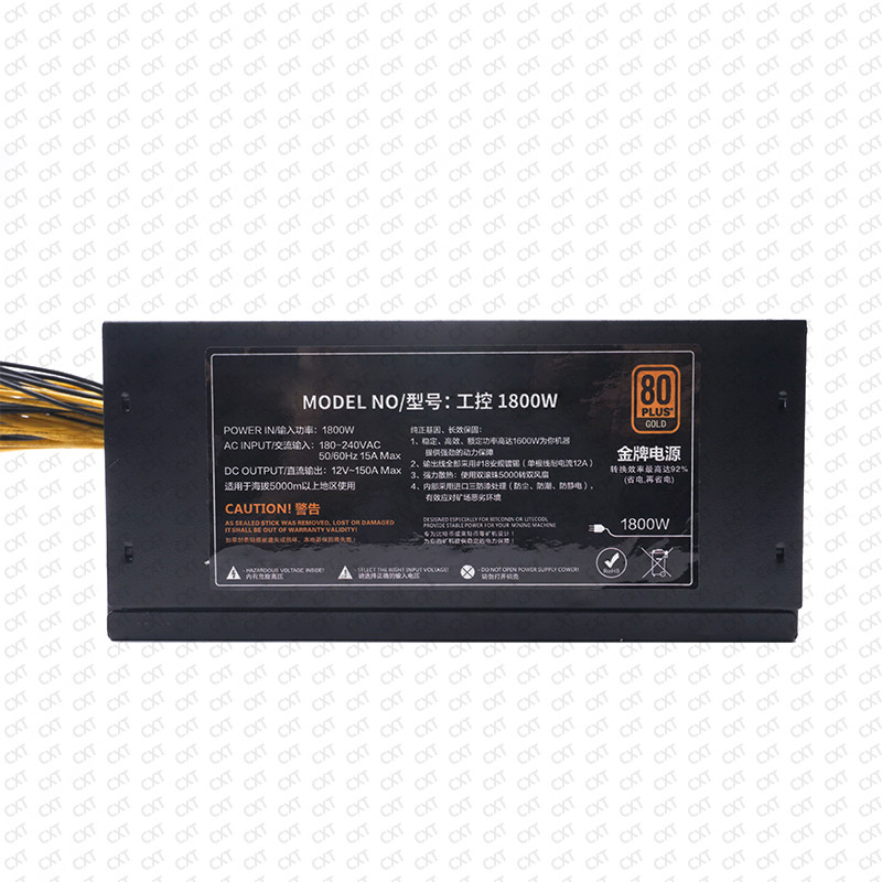 110V Mining Rig Atx Power Supply 1800w 8 GPU for computer / Server
