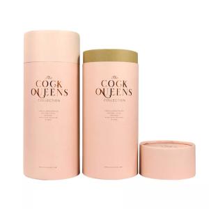 Quality Eco Friendly Large Round Pink Paper Tube Containers For Cosmetics wholesale