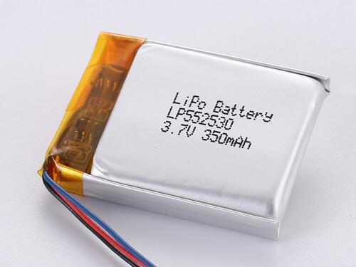 LP552530 3.7V 350MAH Rechargeable Lithium Polymer Battery -20 To 45 Degrees