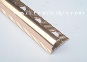 Quality Anti Corrosion Aluminium Round Edge Tile Trim In Polished Rose Gold wholesale