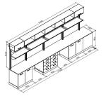 Scratch Resistance Laboratory Wall Bench Heavy Duty All WOOD WORK BENCH
