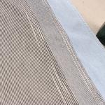 6oz Blue And White Vertical Stripes Stretch Denim Fabric For Shorts